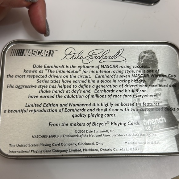 Limited Edition The Intimidator Dale Earnhardt Sr #3 playing cards Numbered LE - Picture 6 of 11